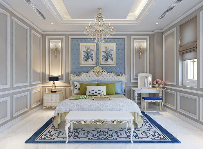 Phòng ngủ mang phong cách tân cổ điển