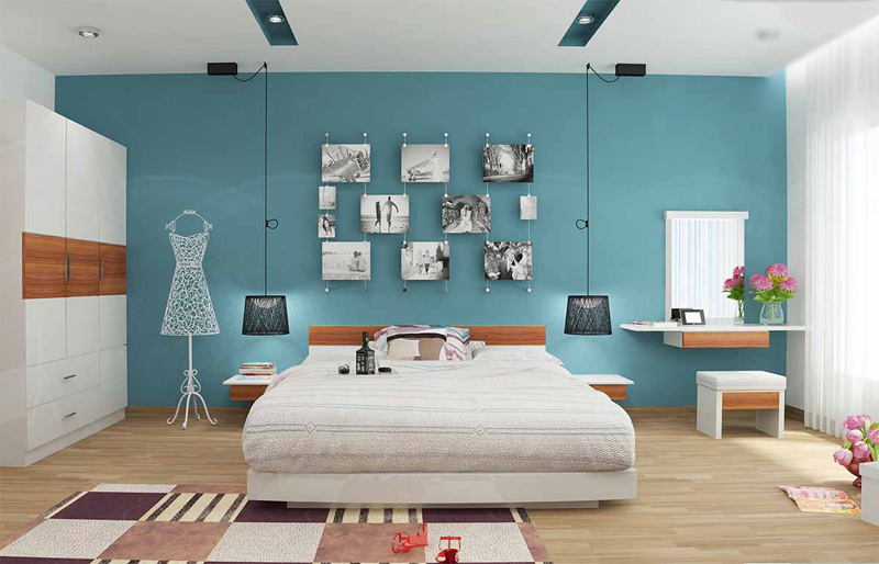 Ý tưởng trang trí phòng ngủ màu xanh đẹp mắt và ấn tượng 2021